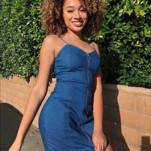 Denim mini dress